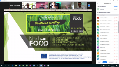Online meeting for NextFOOD partners